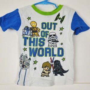 Star Wars Pajama Top C3PO R2D2 Boys 5T No Pants Crew Neck‎